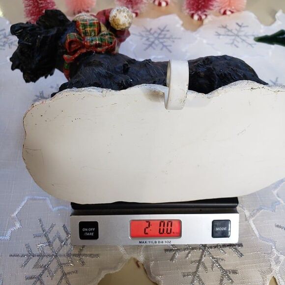 Adorable Vintage Scotty Dog Christmas Stocking Hanger Resin RARE Scottish - Picture 8 of 11